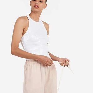 Express X Karla Sequined Racer Back Tank Top